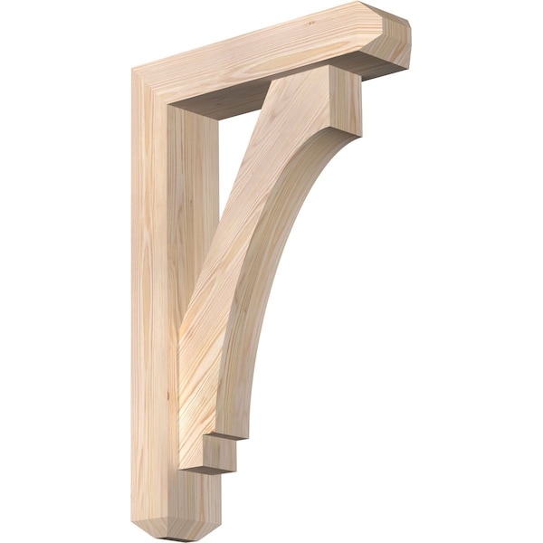 Ekena Millwork Imperial Craftsman Smooth Bracket w/ Offset Brace, Douglas Fir, 5 1/2"W x 22"D x 34"H BKT0604X22X34IMP04SDF - main